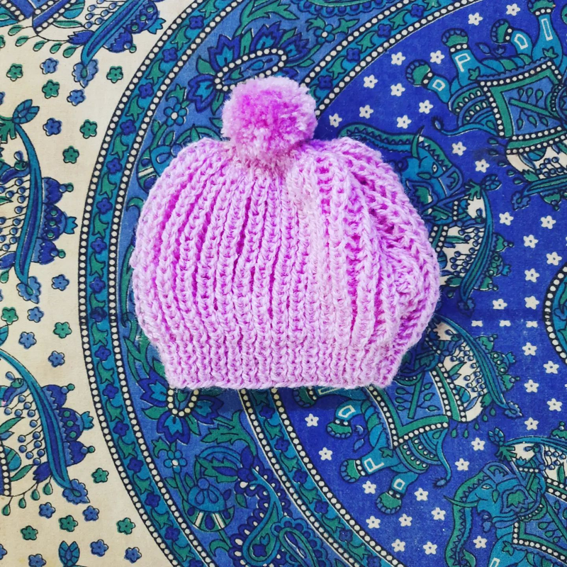 Hand Knitted Crown Cap For Baby