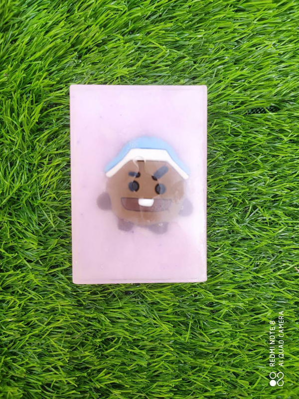 Handmade / BTS Soap / Kids Soaps / Kid Favourite Soaps / Natural / Clear Glycerine / Lemongrass Scented / SLS Free / Handmade Beehive Wash Bar / Face Body Bar / (pack of 1pc).